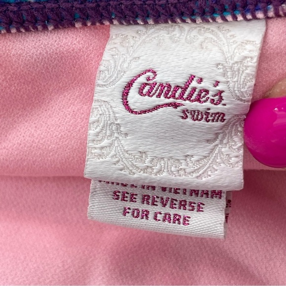 CANDIE'S Y2K Floral Drawstring 2 Piece String Twee Bikini Set Size XL - Picture 5 of 11